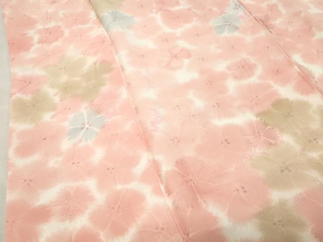 平和屋着物●上質な小紋 地紋起こし 舞桜文 正絹 逸品 CABK2795gh