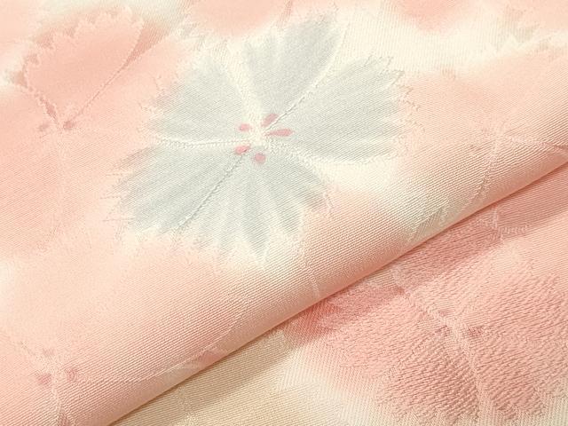平和屋着物●上質な小紋 地紋起こし 舞桜文 正絹 逸品 CABK2795gh