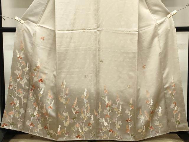 平和屋着物●訪問着 駒刺繍 萩文 暈し染め 金彩 正絹 逸品 CABK2796gh