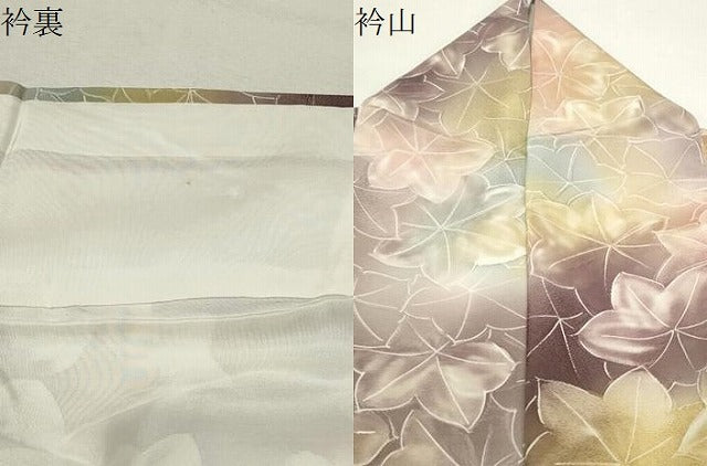 平和屋着物●上質な小紋 地紋起こし 楓文 暈し染め 正絹 逸品 CABK2799gh