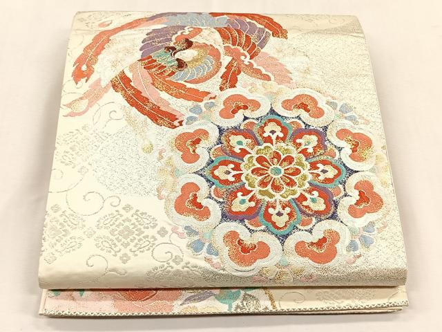 平和屋着物◎六通柄袋帯 正倉院鳳凰花文 金銀糸 正絹 逸品 CABK2838yk