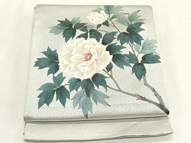 平和屋着物◎太鼓柄袋帯 作家物 枝椿 金糸 正絹 逸品 CABK2901yk