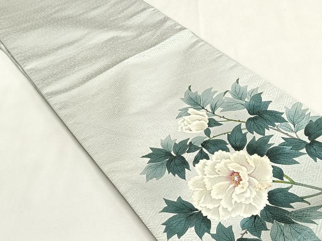 平和屋着物◎太鼓柄袋帯 作家物 枝椿 金糸 正絹 逸品 CABK2901yk