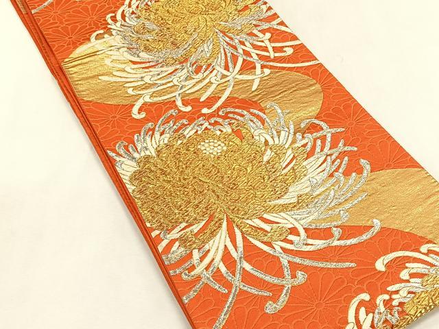 平和屋着物◎六通柄袋帯 乱菊 金銀糸 正絹 逸品 CABK2956yk