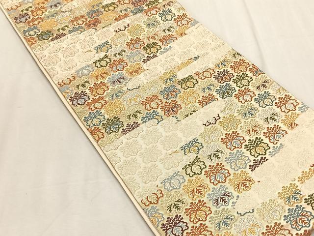 平和屋着物◎六通柄袋帯 霞桐文 金銀糸 正絹 逸品 CABK2964yk