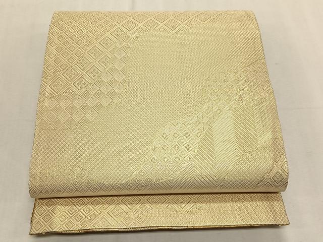 平和屋着物◎両面 六通柄袋帯 飛鶴浜松文 金糸 正絹 逸品 未使用 CABK3011yk