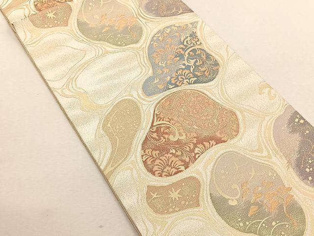 平和屋着物◎六通柄袋帯 光琳派集 金銀糸 正絹 逸品 CABK3040yk