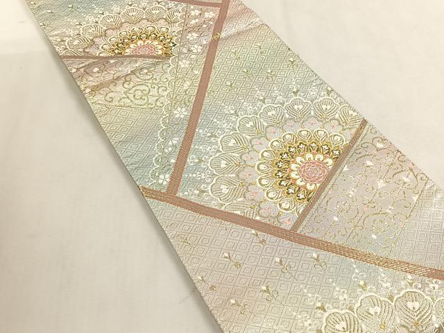 平和屋着物◎二重箔佐賀錦 六通柄袋帯 花唐草文 金糸 やまとオリジナル 正絹 逸品 CABK3092yk