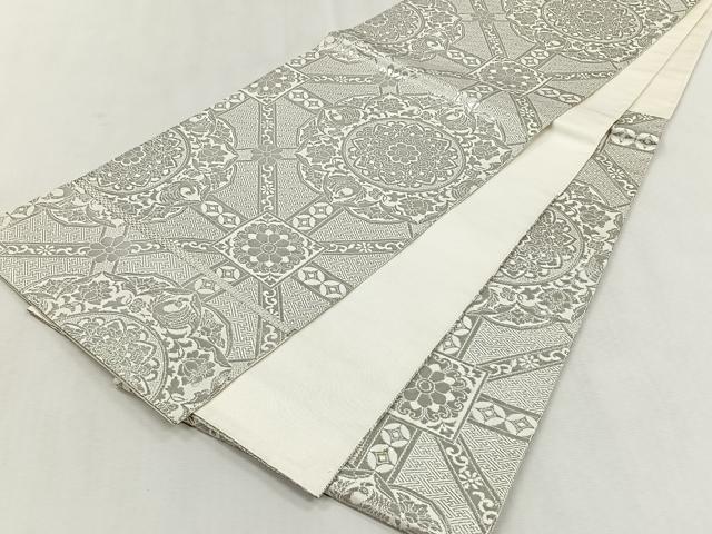 平和屋着物◎六通柄 本袋帯 正倉院花鳥文 純プラチナ箔 正絹 逸品 CABK3129yk