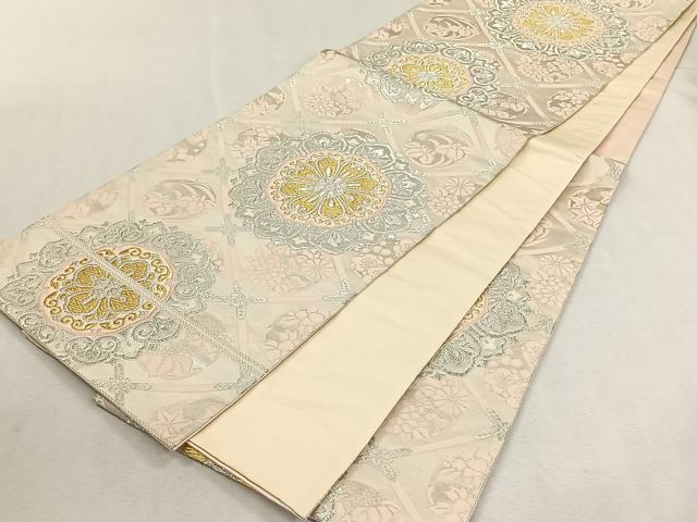 平和屋着物◎六通柄袋帯 正倉院花文 金銀糸 正絹 逸品 CABK3155yk