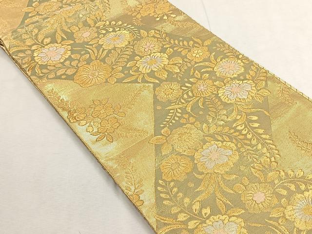 平和屋着物◎六通柄袋帯 辻が花 金銀糸 正絹 逸品 CABK3161yk