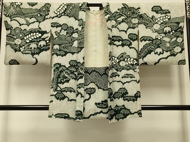 平和屋着物#本疋田絞り 羽織 総絞り 流水風景花文 正絹 逸品 CABK3223in