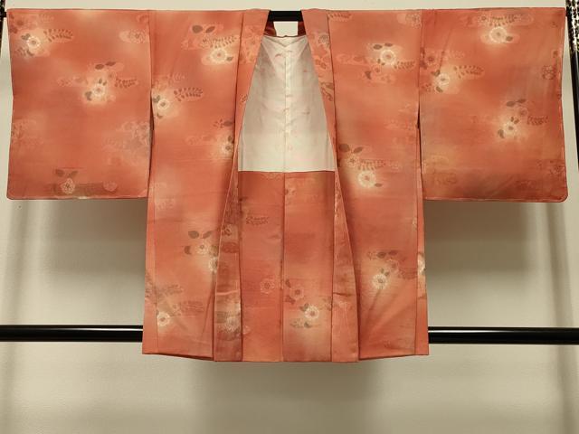 平和屋着物#羽織 絞り 地紋起こし エ霞草花文 暈し染め 正絹 逸品 未使用 CABK3235in