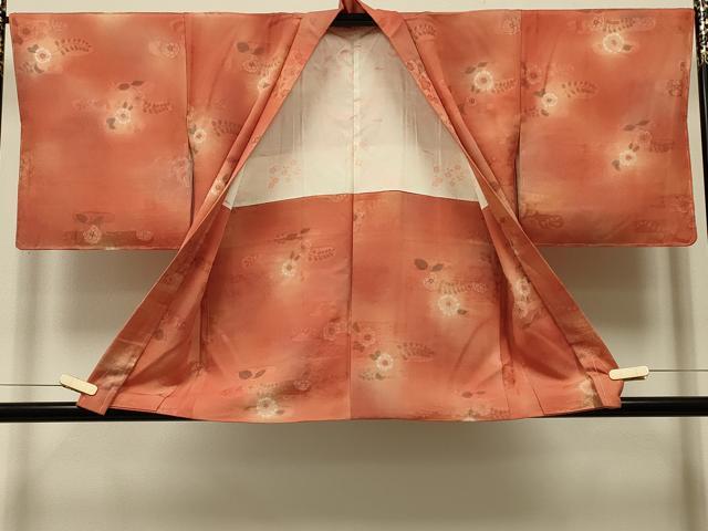 平和屋着物#羽織 絞り 地紋起こし エ霞草花文 暈し染め 正絹 逸品 未使用 CABK3235in