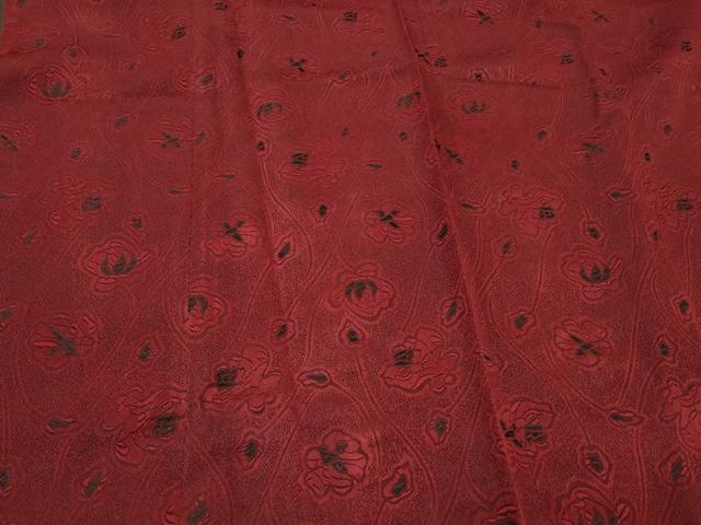 平和屋着物#道行コート お召地 枝花文 正絹 逸品 CABK3245in