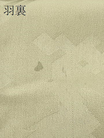 平和屋着物#羽織 寿光織 流水舞葉文 黒地 金銀糸 正絹 逸品 CABK3253in