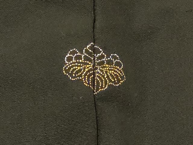 平和屋着物#羽織 駒刺繍 飛鶴文 黒地 金糸 正絹 逸品 CABK3255in