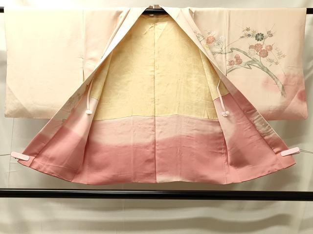 平和屋着物#羽織 寿光織 枝花文 暈し染め 金銀糸 正絹 逸品 CABK3280in