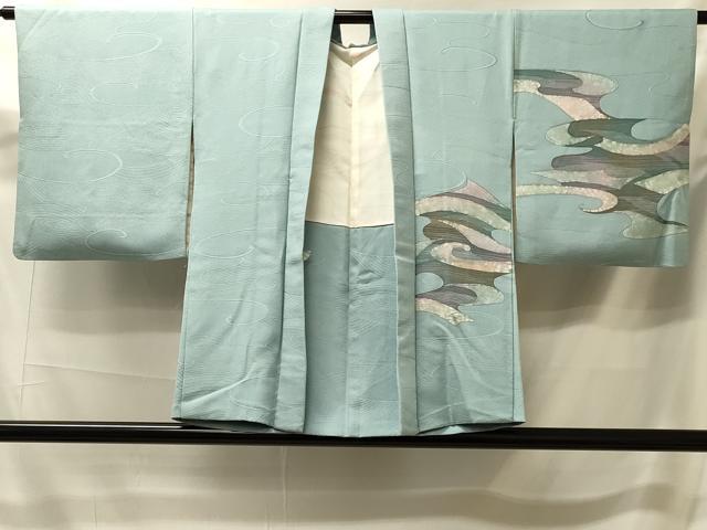 平和屋着物#羽織 作家物 ろうけつ染め 流水文 正絹 逸品 CABK3282in