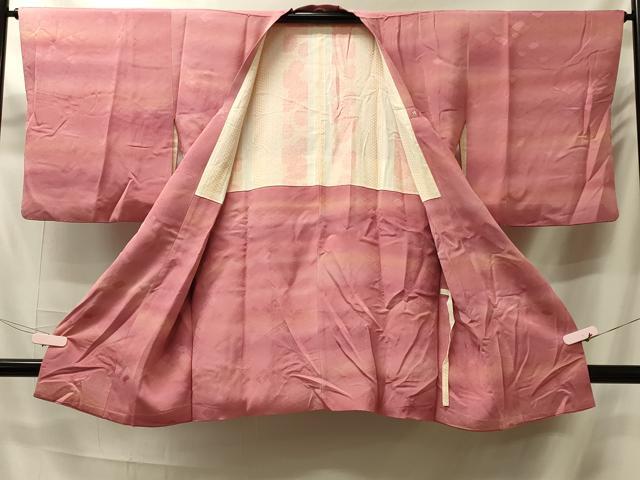 平和屋着物#道行コート 横段文 暈し染め 正絹 逸品 CABK3288in