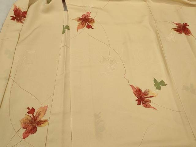 平和屋着物#羽織 地紋起こし 蔦の葉文 正絹 逸品 未使用 CABK3292in