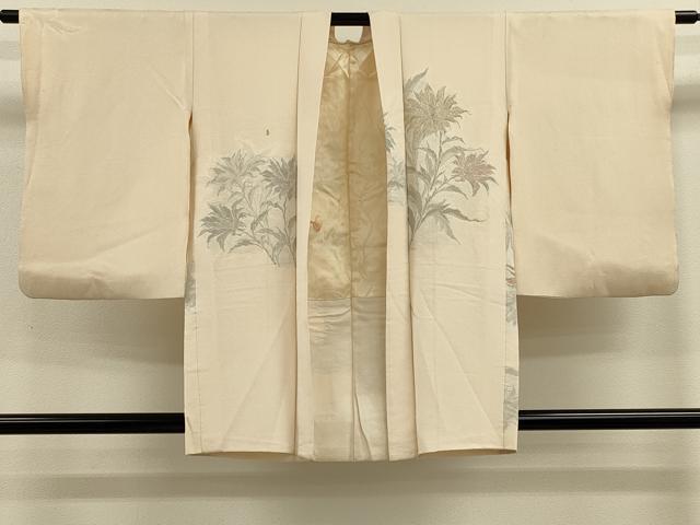 平和屋着物#羽織 寿光織 草花文 金銀糸 正絹 逸品 CABK3294in
