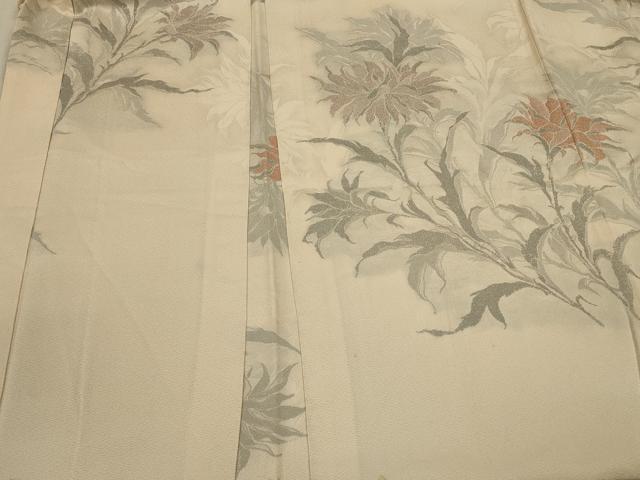 平和屋着物#羽織 寿光織 草花文 金銀糸 正絹 逸品 CABK3294in