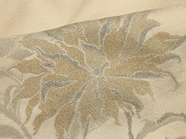 平和屋着物#羽織 寿光織 草花文 金銀糸 正絹 逸品 CABK3294in