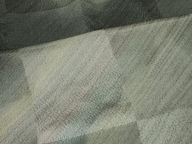 平和屋着物#染色家 岩浅公展 道中着 市松霞文 暈し染め 伊と幸 証紙付き ロング丈 正絹 逸品 未使用 CABK3298in
