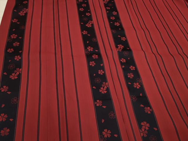 平和屋着物#道行コート 雨コート 単衣 舞桜間道 ロング丈 正絹 逸品 未使用 CABK3307in