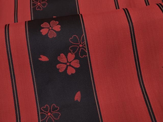 平和屋着物#道行コート 雨コート 単衣 舞桜間道 ロング丈 正絹 逸品 未使用 CABK3307in