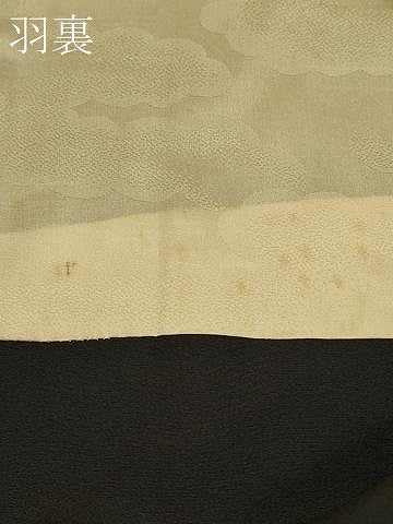 平和屋着物#羽織 ろうけつ染め 籬枝葉文 黒地 正絹 逸品 CABK3327in