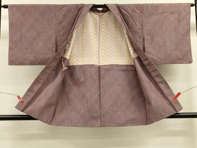 平和屋着物#羽織 めがね織 格子 暈し染め 正絹 逸品 CABK3328in