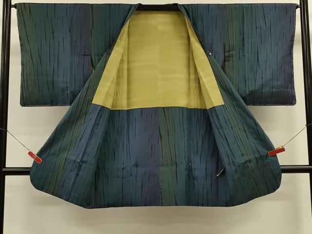 平和屋着物#本場大島紬 道行コート 竜巻絞り ロング丈 正絹 逸品 未使用 CABK3332in