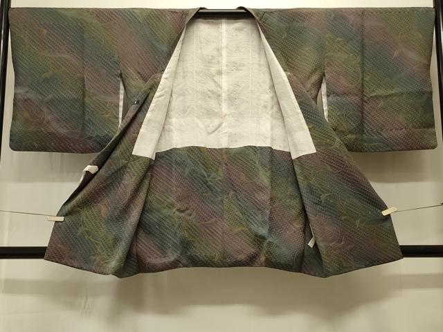 平和屋着物#道行コート 枝葉文 暈し染め さが美扱い 正絹 逸品 CABK3368in