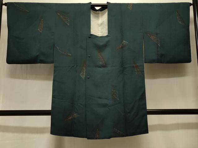 平和屋着物#道行コート 地紋起こし 抽象文 西武百貨店扱い ロング丈 正絹 逸品 CABK3374in