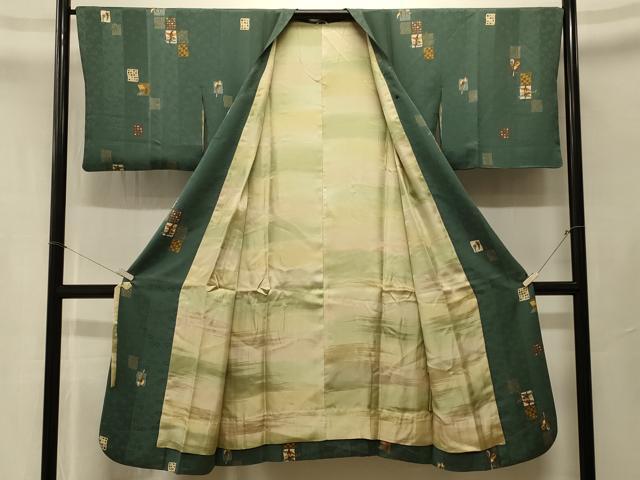 平和屋着物#道行コート 吉祥成り物文 ロング丈 正絹 逸品 CABK3375in