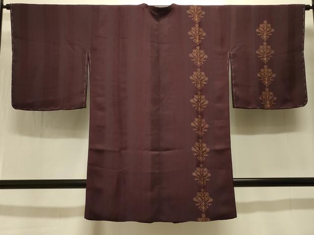 平和屋着物#道行コート 刺繍 草花文 金彩 ロング丈 正絹 逸品 未使用 CABK3377in