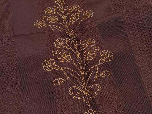 平和屋着物#道行コート 刺繍 草花文 金彩 ロング丈 正絹 逸品 未使用 CABK3377in