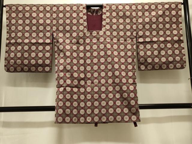 平和屋着物#道行コート 菊文 正絹 逸品 CABK3392in