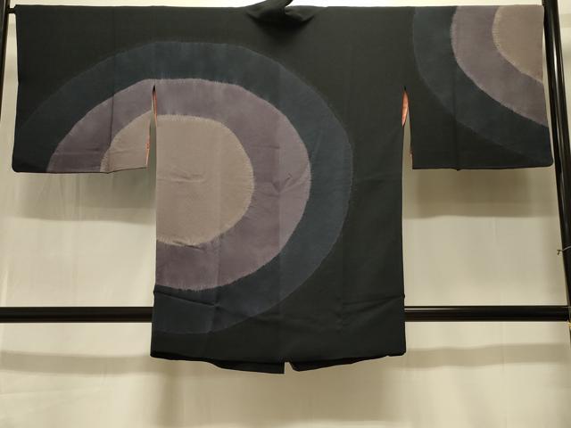 平和屋着物#道中着 絞り 丸文 正絹 逸品 CABK3398in