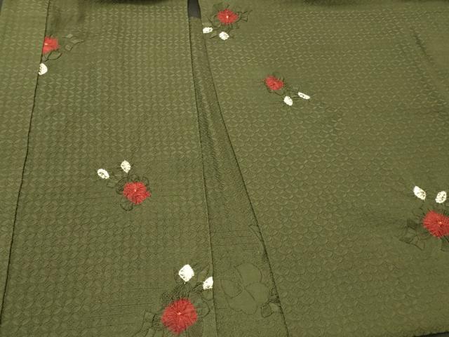 平和屋着物#羽織 絞り 草花文 正絹 逸品 CABK3404in