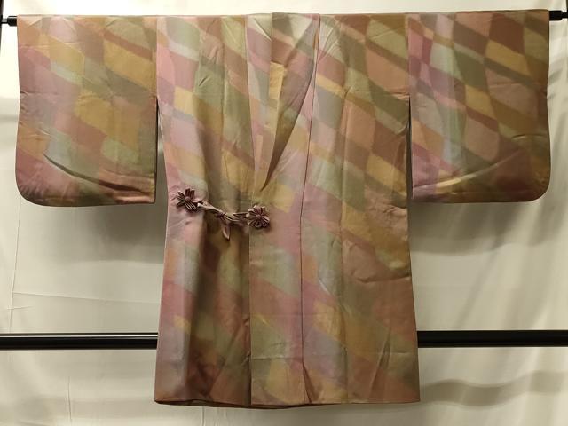 平和屋着物#道中着 霞文 ロング丈 正絹 逸品 CABK3417in