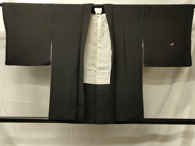 平和屋着物#羽織 総刺繍 草花文 黒地 正絹 逸品 CABK3425in