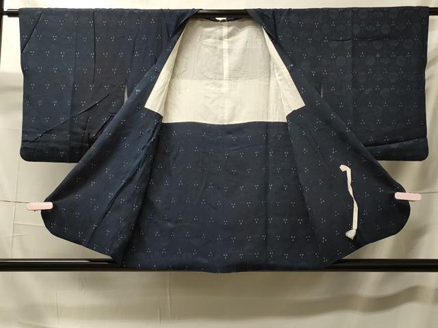 平和屋着物#道行コート 亀甲扇面菊文 正絹 逸品 CABK3426in