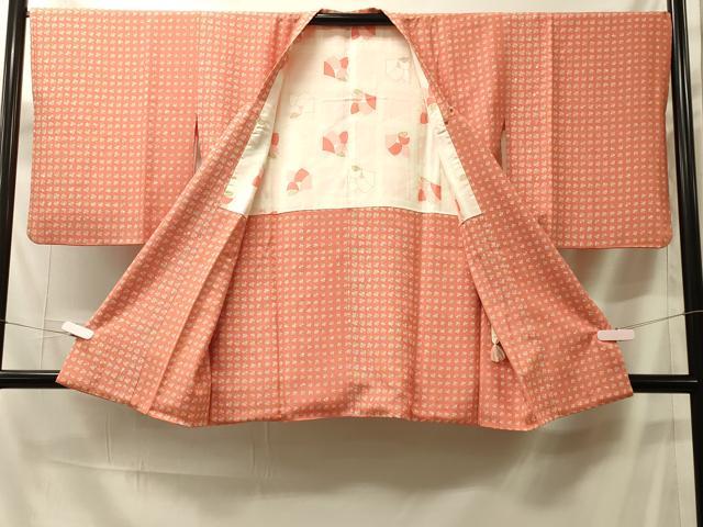 平和屋着物#道行コート 三つ葉 正絹 逸品 CABK3437in