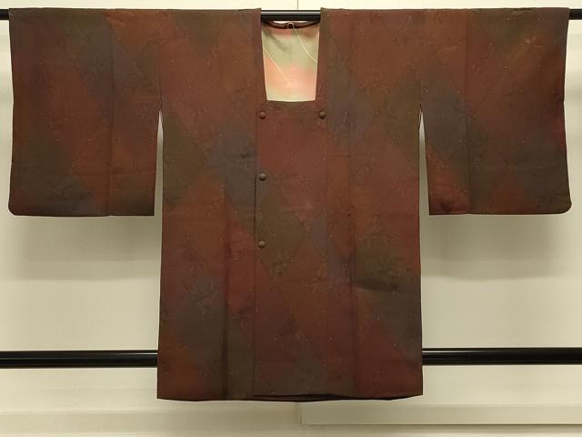 平和屋着物#道行コート 花菱文 正絹 逸品 CABK3454in