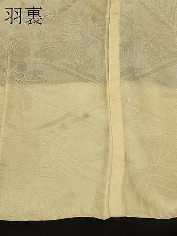 平和屋着物#羽織 寿光織 樹林文 黒地 金糸 正絹 逸品 CABK3520in