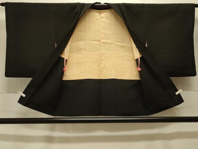 平和屋着物#羽織 総刺繍 乱菊 黒地 金糸 正絹 逸品 CABK3521in