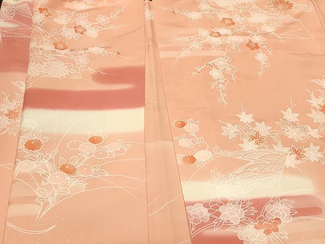 平和屋着物#羽織 エ霞地紙花文 暈し染め 金彩 正絹 逸品 CABK3524in